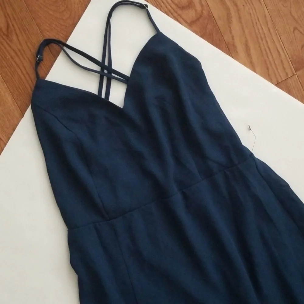 Lulus Navy Blue Love Lace Up Maxi Dress - Picture 2 of 8
